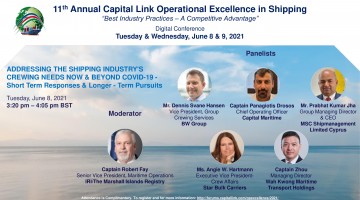 Capital Link 11th Annual Operational Excellence in Shipping Forum “Addressing the Shipping Industry's Crewing Needs Now & Beyond Covid-19”.