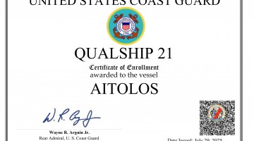 M/T 'Aitolos' Enrolls in the USCG Qualship 21 Program