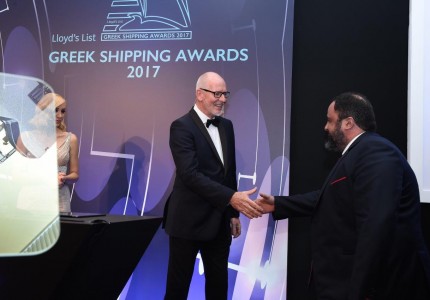 Mr. Evangelos Marinakis and Mr Nigel Lowry at the Lloyd's List Greek Shipping Awards 2017