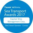 Capital船舶管理公司荣获2017年海上运输奖“欧洲最佳船舶运营商”称号