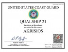 Three more Capital vessels Enroll in the USCG Qualship 21 Program