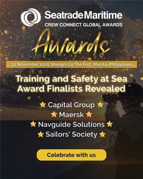 Shortlisted for the Training & Safety at Sea Seatrade Maritime Crew Connect Global Award 2025! Shortlisted for the Training & Safety at Sea Seatrade Maritime Crew Connect Global Award 2025!
